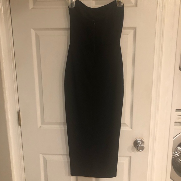 Windsor Black Strapless Midi Dress- Small - Picture 6 of 7